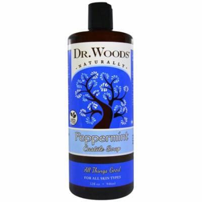 Dr. Woods, Peppermint Castile Soap, 32 fl oz (pack of 6)