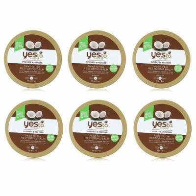 Yes To Coconut Hydrate & Restore Head-to-toe Restoring Balm, 3 Oz (Pack of 6) + Schick Slim Twin ST for Sensitive Skin