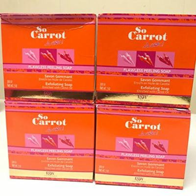 Fair and White So Carot So White Flawless Peeling Soap Lot of 4