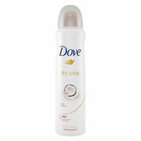 Dove Dry Spray Antiperspirant Deodorant Caring Coconut 3.8 oz.(pack of 4)