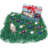 Christmas Light Strings Decorative Holiday Tin Gift Box - Godiva Gourmet Milk, Dark & White Chocolate Truffles & Christmas Tree Ornament