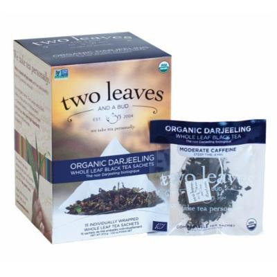 Organic Darjeeling, Classic Black Tea From India, 15 Sachets, 1.33 oz (37.5 g) by Two Leaves and a Bud