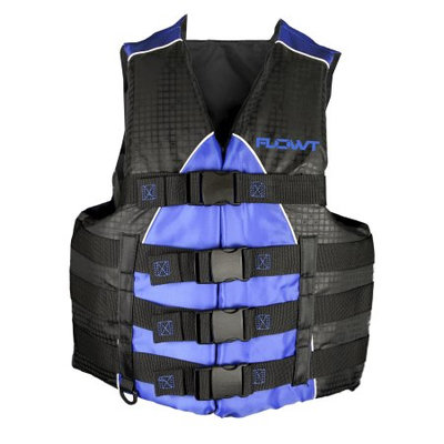 Waterbrands Flowt 40401-2-S/M Extreme Sport Life Vest, Type III PFD, Closed Sides, Blue, Small / Medium