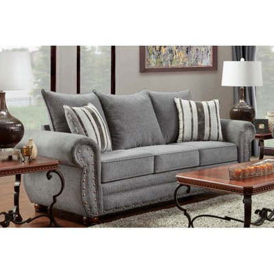 American Furniture Classics Model B6103-EPSS Eden Platinum Stripe Sofa