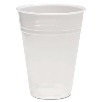 Boardwalk BWKTRANSCUP9PK Translucent Plastic Hot & Cold Cups; 9 oz.; 100 Per Pack