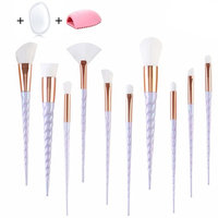 Makeup Brush Sets - 12 Pcs Makeup Brushes with Case Best for Foundation Eyeshadow Eyebrow Eyeliner Blush Powder Concealer Contour (Black)