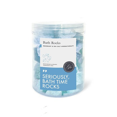 Bath Bomb Rocks (320g, Rosemary) - Best Gift Idea - Highest Quality Ingredients & Shea Butter for Moisturizing Dry Skin - Essential Oil Handmade Spa Fizzies - Top Relaxation Box