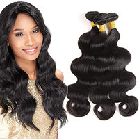 8A Brazilian Virgin Hair Extension Body Wave 3 Bundles 3.52oz/bundle (100+/-5g)/pc 16'' 18'' 20'' Remy Human Hair Weaves Brazilian Hair Bundles Body Wave Natural Black Color 1B For 16inch 18inch 20inc