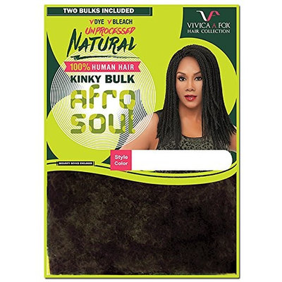 VVICA A FOX Unprocessed 100% Natural Human Hair Afro Kinky Curl Kinky Bulk Braid - HKBK16-N