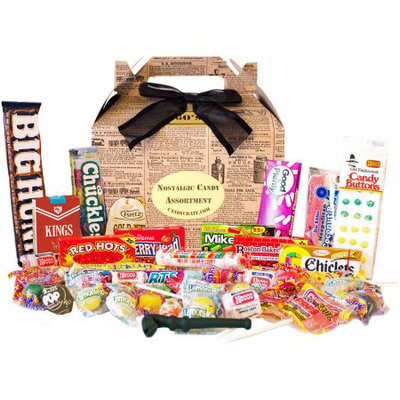 Candy Crate Newsprint 1960s Retro Candy Gift Box