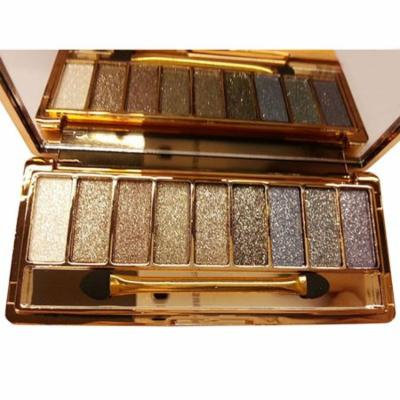 9 colors Waterproof Makeup Eyeshadow Glitter Palette with Brush BLLK