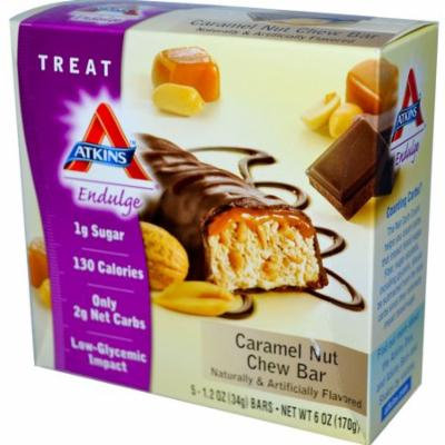 Atkins, Endulge, Caramel Nut Chew, 5 Bars, 1.2 oz Each(pack of 12)