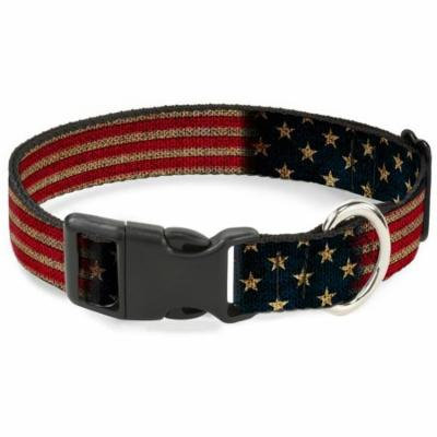 Buckle-Down Vintage US Flag Pet Collar - Large