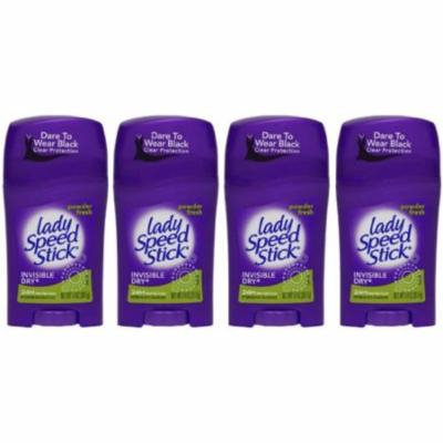 Lady Speed Stick Invisible Dry Antiperspirant & Deodorant, Powder Fresh - 1.4 oz - 4 pk