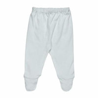 Organic Cotton Footed Pant - Pale Blue