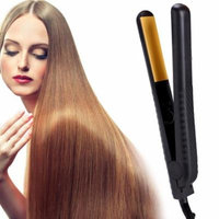 Professional 1 Inch Flat Iron with Ceramic Plate for All Hair Types,Auto Shut off Adjustable Temperature(Black)