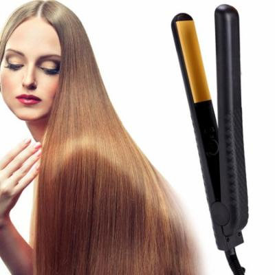 Professional 1 Inch Flat Iron with Ceramic Plate for All Hair Types,Auto Shut off Adjustable Temperature(Black)