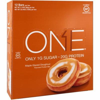 Oh Yeah!, One Bar, Maple Glazed Doughnut, 12 Bars, 2.12 oz (60 g) Each(pack of 4)