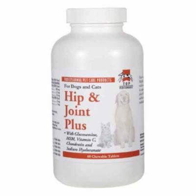 Dog and Cat Supplements - 60 Count Hip & Joint Plus Tablets - Relieve Discomfort