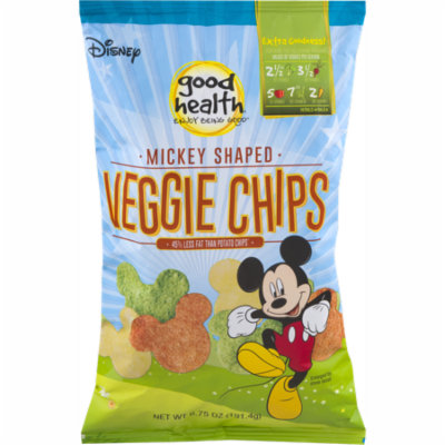 Good Health Natural Foods Veggie Chips Mickey Mouse Shaped - 6.75 oz. Bag (2 Bags)