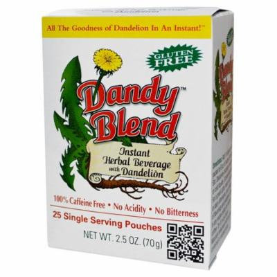 Dandy Blend, Instant Herbal Beverage With Dandelion, Caffeine Free, 25 Single Serving Pouches(pack of 4)