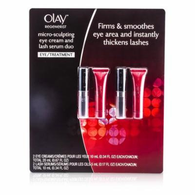 Olay - Regenerist Micro-Sculpting Eye Care Set: 2x Eye Cream 10ml/0.34oz + 2x Lash Serum 5ml/0.17oz -4pcs