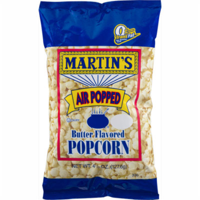 Martin's Air Popped Butter Flavored Popcorn - 4.5 Oz. Bag (8 Bags)