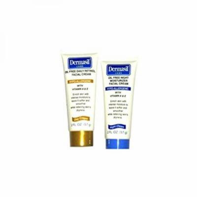dermasil day oil free with retinol day & oil free night 2oz ea