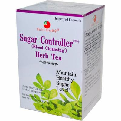 Health King, Sugar Controller (Blood Cleansing) Herb Tea, 20 Tea Bags 1.26 oz (pack of 12)