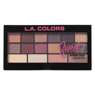 (6 Pack) L.A. Colors Sweet! 16 Color Eyeshadow Palette - Seductive