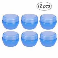12Pcs 20g Mushroom Bottles Travel Cosmetic Containers Cream Jar with Sealed Lid Perfect for Pills Medication Ointments and Other Beauty and Health Goods (Blue)
