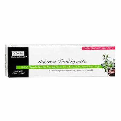 Dr. Collins Natural Toothpaste Vanilla Mint with Goji Berry 4.02 oz.(pack of 3)