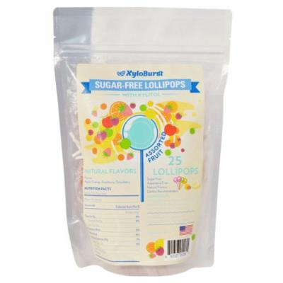 Xyloburst, Sugar-Free Lollipops, Assorted Fruit, 25 Lollipops(pack of 1)