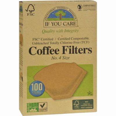 If You Care #4 Cone Coffee Filters - Brown - Pack of 12 - 100 Count