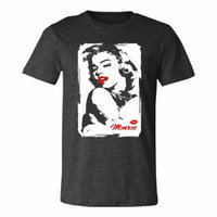 Marilyn Monroe Red Lips Blonde Men's T-shirt Tee Dark Grey Heather Medium