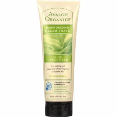 Avalon Organics Aloe Unscented Moisturizing Cream Shave, 8 Oz