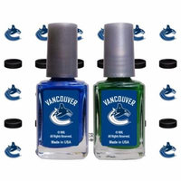 Vancouver Canucks 2-Pack Nail Polish with Nail Decal - No Size