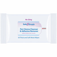 Safe n simple adhesive remover wipe, 50/package part no. sns00525 (50/package)