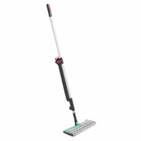 Pulse Executive Double-Sided Microfiber Spray Mop System, Black/silver, 55.8