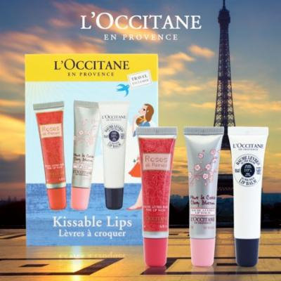 L'occitane Kissable Lips Set 0.4 oz / 12 ml ea