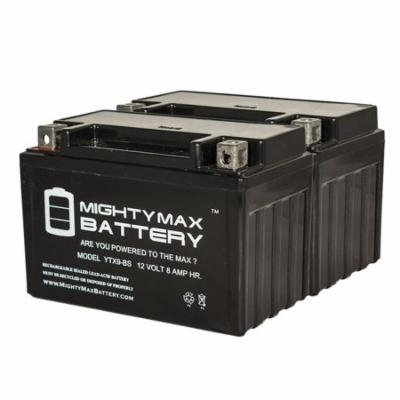 YTX9-BS 12V 8AH Replaces Power Sport Series AGM Battery - 2 Pack