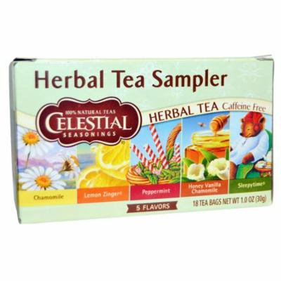 Celestial Seasonings, Herbal Tea Sampler, Caffeine Free, 5 Flavors, 18 Tea Bags, 1.0 oz(pack of 6)