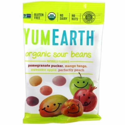 YumEarth, Organic Sour Beans, 12 Packs, 2.5 oz Each(pack of 4)