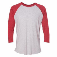 Marilyn Monroe Tattoo Gangster 3/4 Raglan Tee Jersey Red / White Large