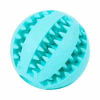 Watermelon Design Soft Rubber Bouncy Ball Dog Chew Toy Bite-Resistance Strong Tooth Cleaning Molar Toy for Pets Size M (Light Blue)