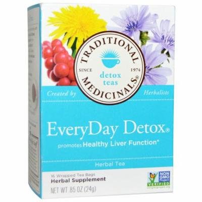 Traditional Medicinals, Detox Teas, EveryDay Detox, 16 Wrapped Tea Bags, .85 oz (pack of 2)