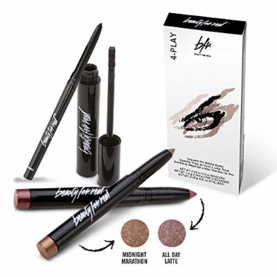 Beauty For Real 4-Play Eye Quartet - 4 Piece Set 2x Eyeshadow, Eyeliner, Mascara, (ADL+MM)