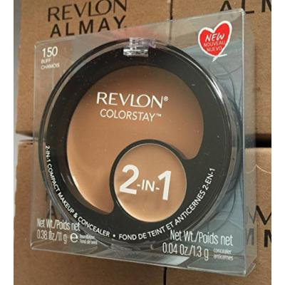 Revlon ColorStay 2 In 1 Compact Makeup & Concealer-150 Buff,(Pack of 4)