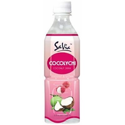SaVia Coconut Drink with Lychee Flavor (16.9OZ/500ML Bottles 10 Count)