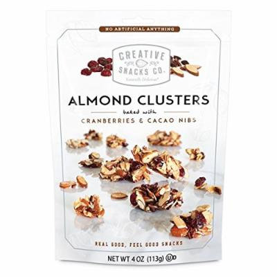 Creative Snacks, Almond Clusters, Cranberries & Cacao Nibs, 4 oz, Pack of 6